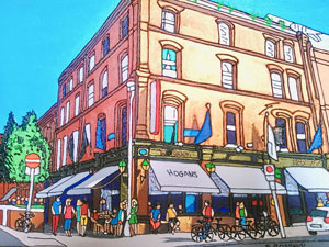 Illustration of Hogan's Bar in Dublin