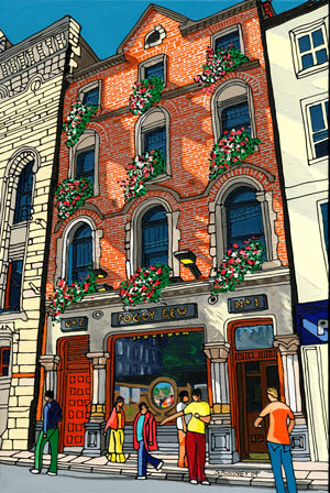 Illustration of The Foggy Dew Pub in Dublin